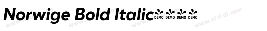 Norwige Bold Italic字体转换